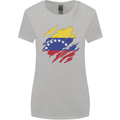 Torn Venezuela Flag Venezuelans Day Football Womens Wider Cut T-Shirt Sports Grey