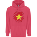 Torn Vietnam Flag Vietnamese Day Football Childrens Kids Hoodie Heliconia