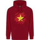 Torn Vietnam Flag Vietnamese Day Football Childrens Kids Hoodie Red