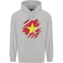 Torn Vietnam Flag Vietnamese Day Football Childrens Kids Hoodie Sports Grey