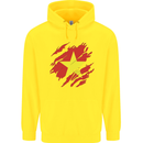 Torn Vietnam Flag Vietnamese Day Football Childrens Kids Hoodie Yellow