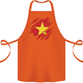 Torn Vietnam Flag Vietnamese Day Football Cotton Apron 100% Organic Orange
