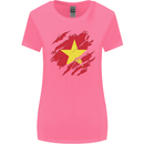 Torn Vietnam Flag Vietnamese Day Football Womens Wider Cut T-Shirt Azalea