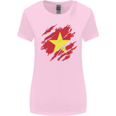 Torn Vietnam Flag Vietnamese Day Football Womens Wider Cut T-Shirt Light Pink