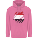 Torn Yemen Flag Yemeni Day Football Childrens Kids Hoodie Azalea