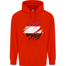 Torn Yemen Flag Yemeni Day Football Childrens Kids Hoodie Bright Red