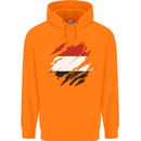 Torn Yemen Flag Yemeni Day Football Childrens Kids Hoodie Orange
