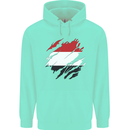 Torn Yemen Flag Yemeni Day Football Childrens Kids Hoodie Peppermint