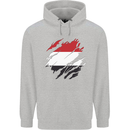 Torn Yemen Flag Yemeni Day Football Childrens Kids Hoodie Sports Grey