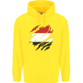 Torn Yemen Flag Yemeni Day Football Childrens Kids Hoodie Yellow
