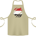 Torn Yemen Flag Yemeni Day Football Cotton Apron 100% Organic Khaki