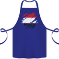Torn Yemen Flag Yemeni Day Football Cotton Apron 100% Organic Royal Blue