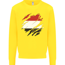 Torn Yemen Flag Yemeni Day Football Kids Sweatshirt Jumper Yellow