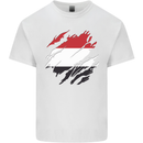 Torn Yemen Flag Yemeni Day Football Kids T-Shirt Childrens White