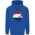Torn Yemen Flag Yemeni Day Football Mens 80% Cotton Hoodie Royal Blue