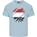 Torn Yemen Flag Yemeni Day Football Mens Cotton T-Shirt Tee Top Light Blue