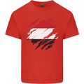 Torn Yemen Flag Yemeni Day Football Mens Cotton T-Shirt Tee Top Red