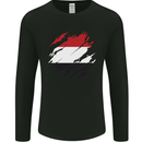 Torn Yemen Flag Yemeni Day Football Mens Long Sleeve T-Shirt Black