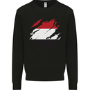 Torn Yemen Flag Yemeni Day Football Mens Sweatshirt Jumper Black