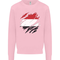 Torn Yemen Flag Yemeni Day Football Mens Sweatshirt Jumper Light Pink