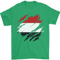 Torn Yemen Flag Yemeni Day Football Mens T-Shirt 100% Cotton Irish Green
