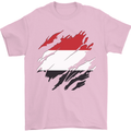Torn Yemen Flag Yemeni Day Football Mens T-Shirt 100% Cotton Light Pink