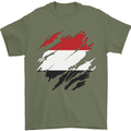 Torn Yemen Flag Yemeni Day Football Mens T-Shirt 100% Cotton Military Green