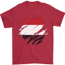 Torn Yemen Flag Yemeni Day Football Mens T-Shirt 100% Cotton Red