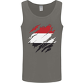 Torn Yemen Flag Yemeni Day Football Mens Vest Tank Top Charcoal