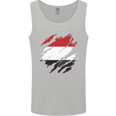 Torn Yemen Flag Yemeni Day Football Mens Vest Tank Top Sports Grey