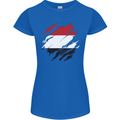 Torn Yemen Flag Yemeni Day Football Womens Petite Cut T-Shirt Royal Blue