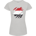 Torn Yemen Flag Yemeni Day Football Womens Petite Cut T-Shirt Sports Grey