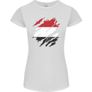 Torn Yemen Flag Yemeni Day Football Womens Petite Cut T-Shirt White