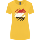 Torn Yemen Flag Yemeni Day Football Womens Wider Cut T-Shirt Yellow