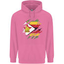 Torn Zimbabwe Flag Zimbabwean Day Football Childrens Kids Hoodie Azalea