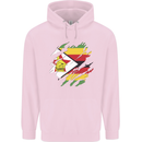 Torn Zimbabwe Flag Zimbabwean Day Football Childrens Kids Hoodie Light Pink