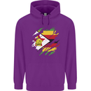 Torn Zimbabwe Flag Zimbabwean Day Football Childrens Kids Hoodie Purple