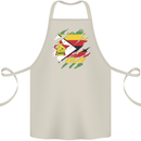 Torn Zimbabwe Flag Zimbabwean Day Football Cotton Apron 100% Organic Natural