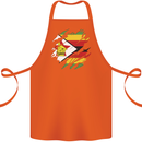 Torn Zimbabwe Flag Zimbabwean Day Football Cotton Apron 100% Organic Orange