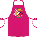 Torn Zimbabwe Flag Zimbabwean Day Football Cotton Apron 100% Organic Pink