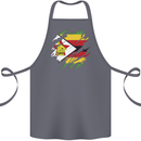 Torn Zimbabwe Flag Zimbabwean Day Football Cotton Apron 100% Organic Steel