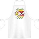 Torn Zimbabwe Flag Zimbabwean Day Football Cotton Apron 100% Organic White