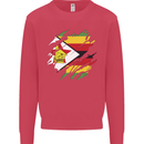 Torn Zimbabwe Flag Zimbabwean Day Football Kids Sweatshirt Jumper Heliconia