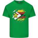 Torn Zimbabwe Flag Zimbabwean Day Football Mens Cotton T-Shirt Tee Top Irish Green