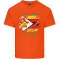 Torn Zimbabwe Flag Zimbabwean Day Football Mens Cotton T-Shirt Tee Top Orange