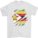 Torn Zimbabwe Flag Zimbabwean Day Football Mens T-Shirt 100% Cotton White