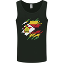 Torn Zimbabwe Flag Zimbabwean Day Football Mens Vest Tank Top Black