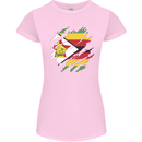 Torn Zimbabwe Flag Zimbabwean Day Football Womens Petite Cut T-Shirt Light Pink