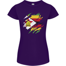 Torn Zimbabwe Flag Zimbabwean Day Football Womens Petite Cut T-Shirt Purple