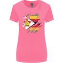 Torn Zimbabwe Flag Zimbabwean Day Football Womens Wider Cut T-Shirt Azalea